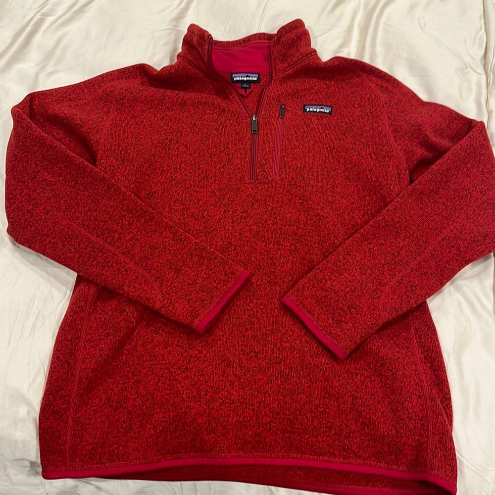 Red Patagonia Quarter Zip. Size L. Like New.